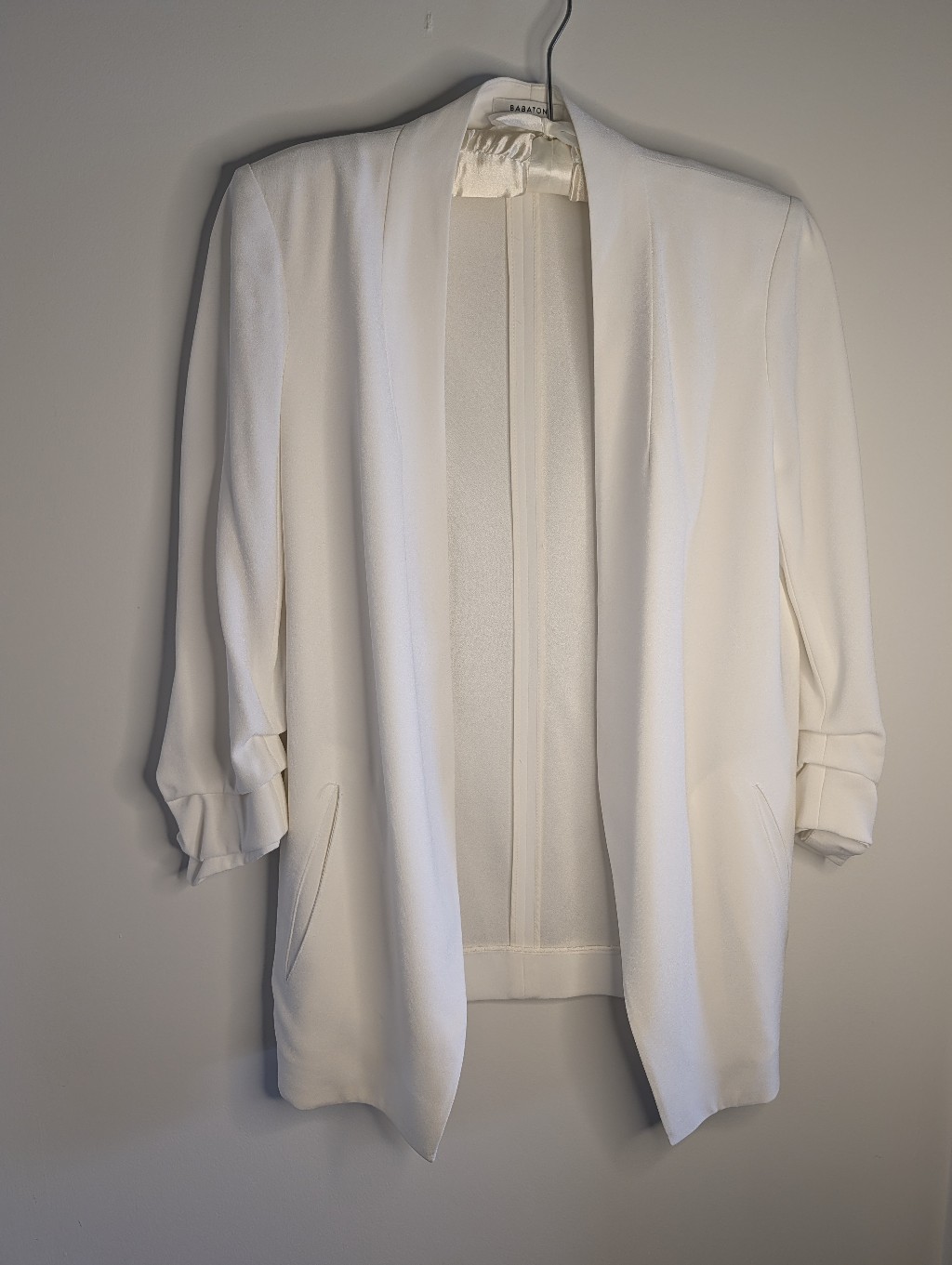 Aritzia ( Babaton ) Women's White Open-Front Blazer Jacket